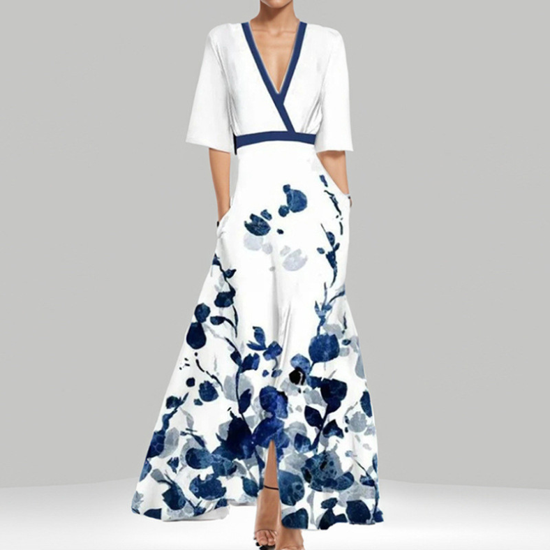 Elise™ | Floral Elegance Maxi-Kjole