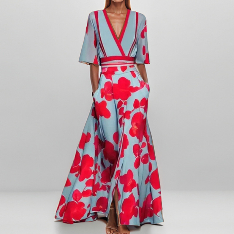 Elise™ | Floral Elegance Maxi-Kjole