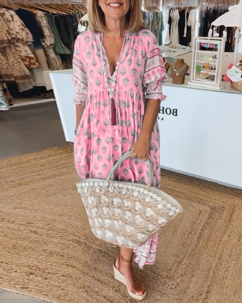 Hilga™ | Boho-Tunika med Frynser