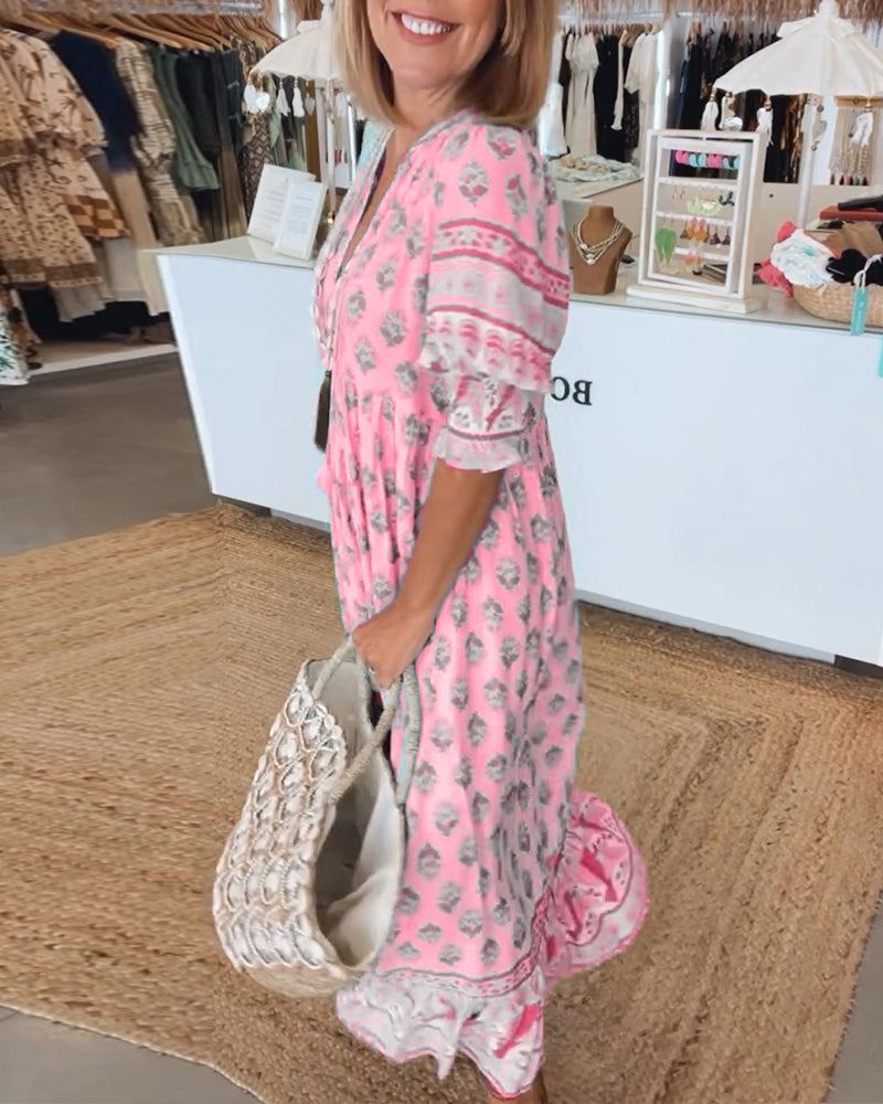 Hilga™ | Boho-Tunika med Frynser