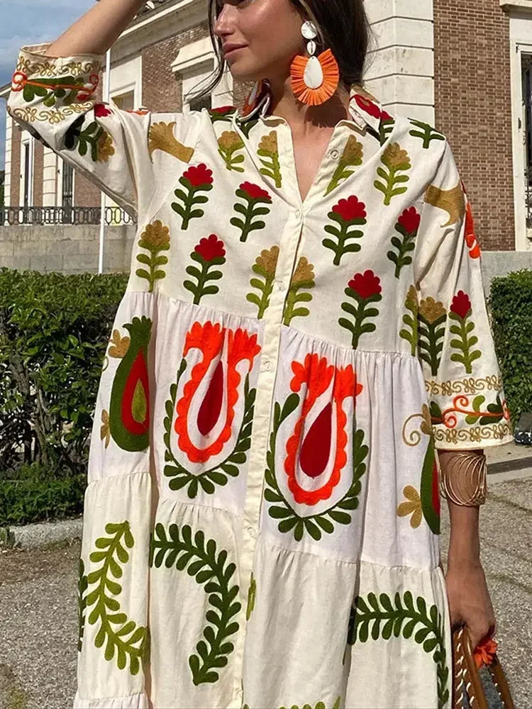 Elvora™ | Sommerkjole i lappeteknikk