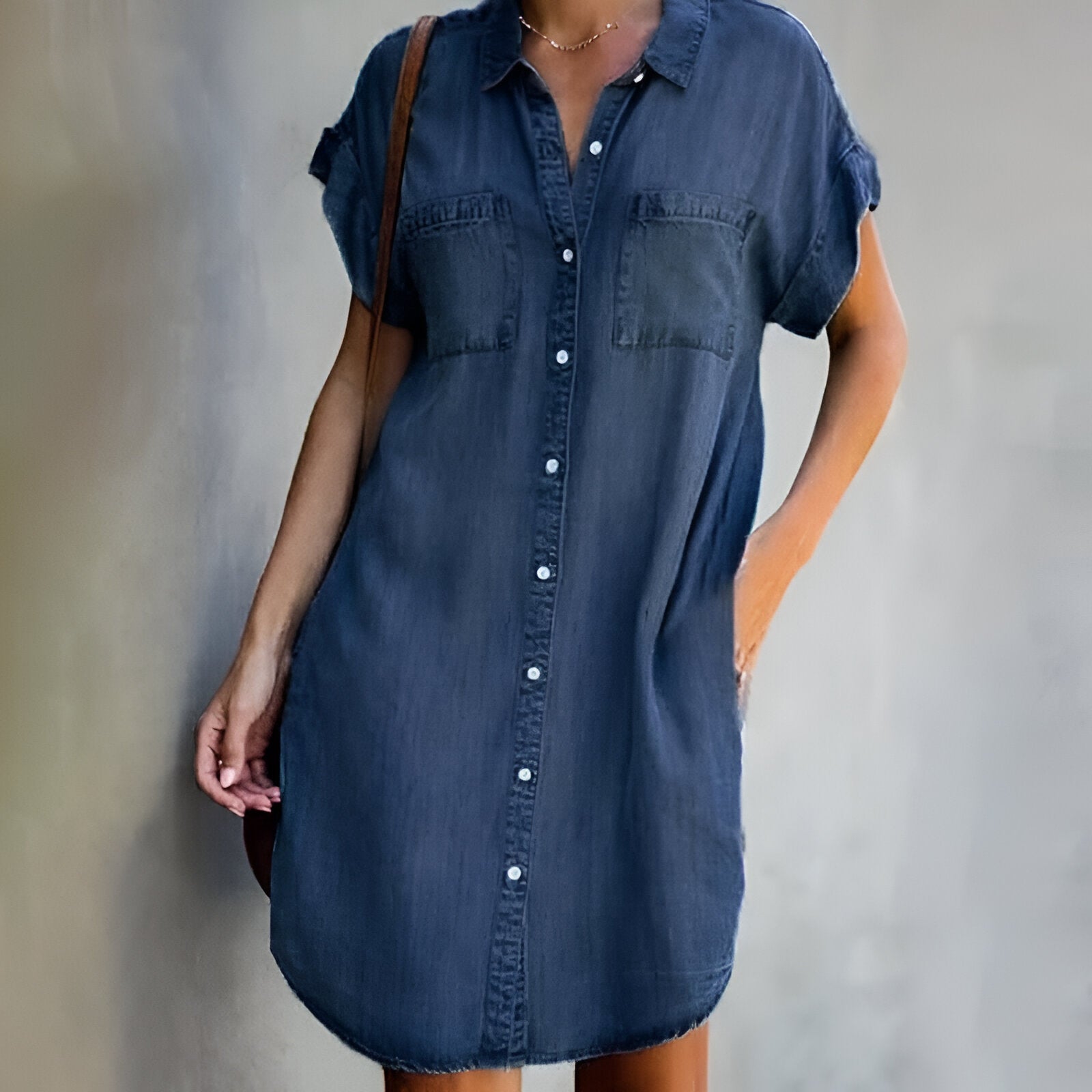 Elvora™ - Uformell Denim Kjole
