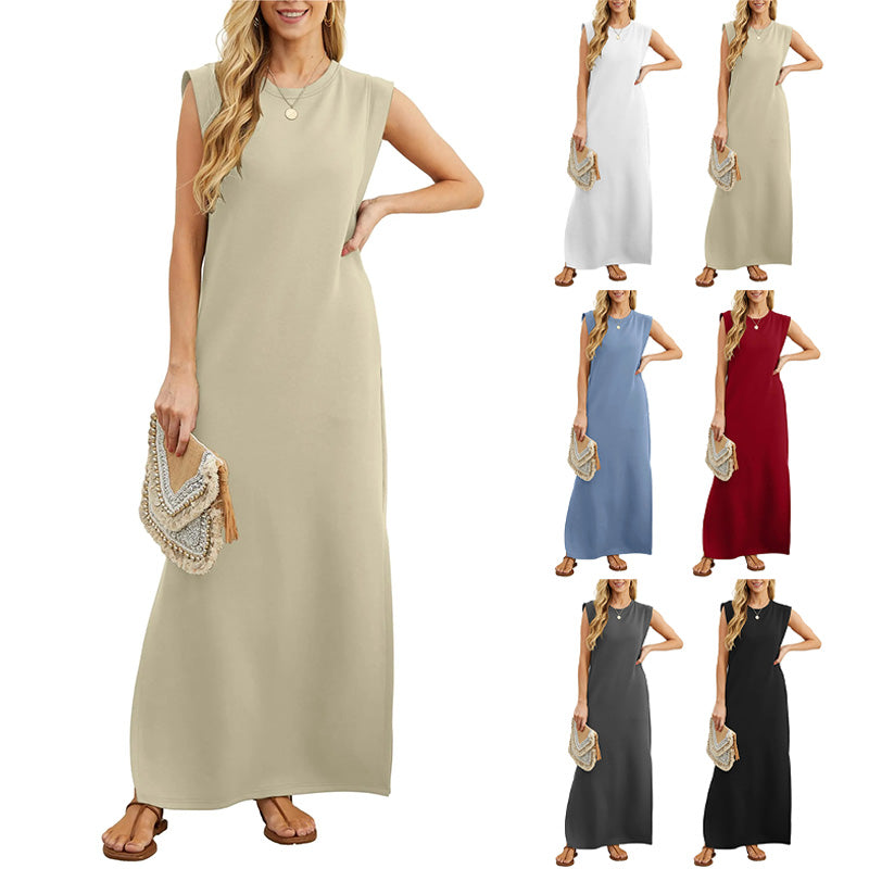 Therese™ | Ermeløs Maxikjole i Minimalistisk Stil