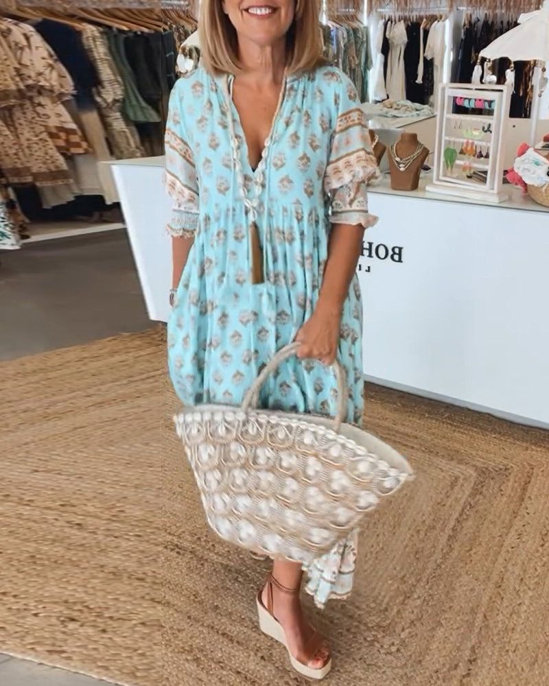 Hilga™ | Boho-Tunika med Frynser
