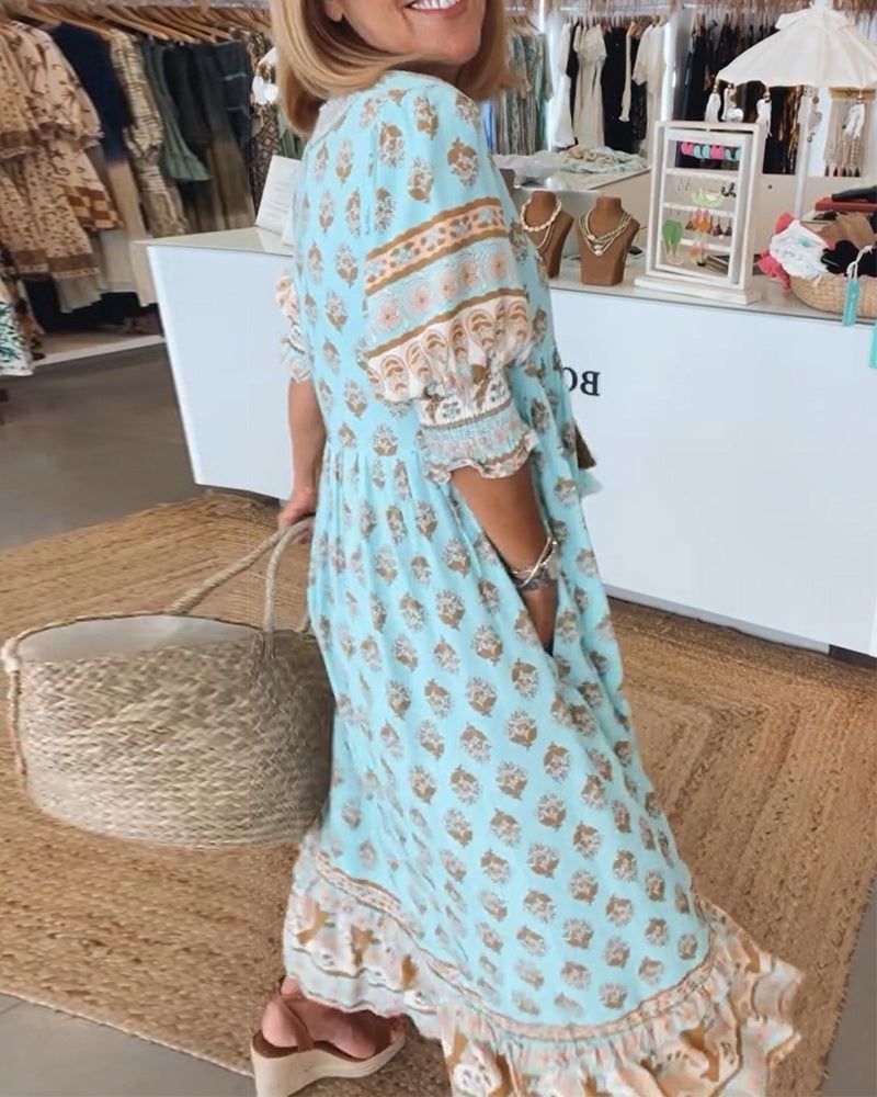 Hilga™ | Boho-Tunika med Frynser