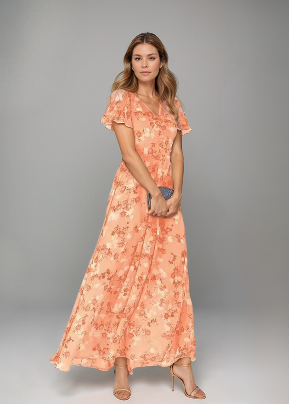 Sofia™ | Blomsterkjole med volangermer