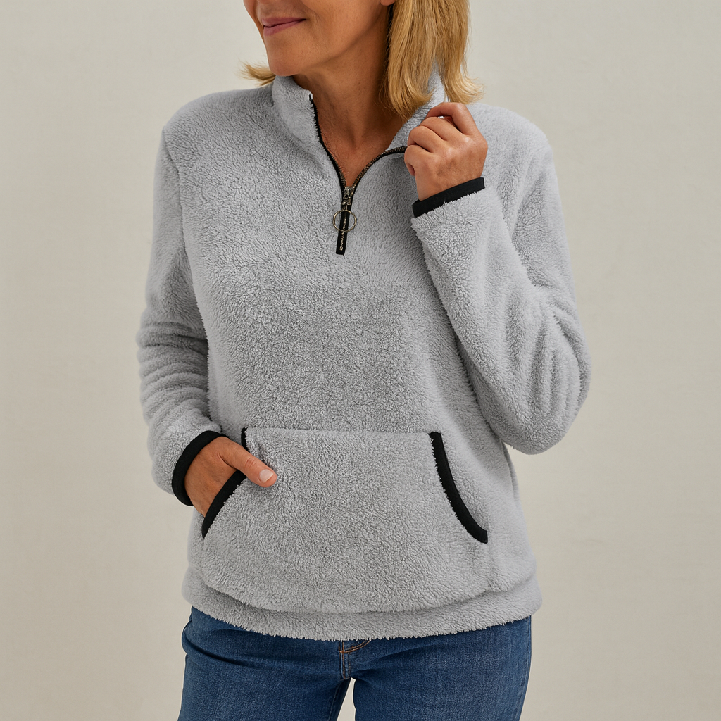 Harper Soft Touch Pullover med Sherpa Tekstur