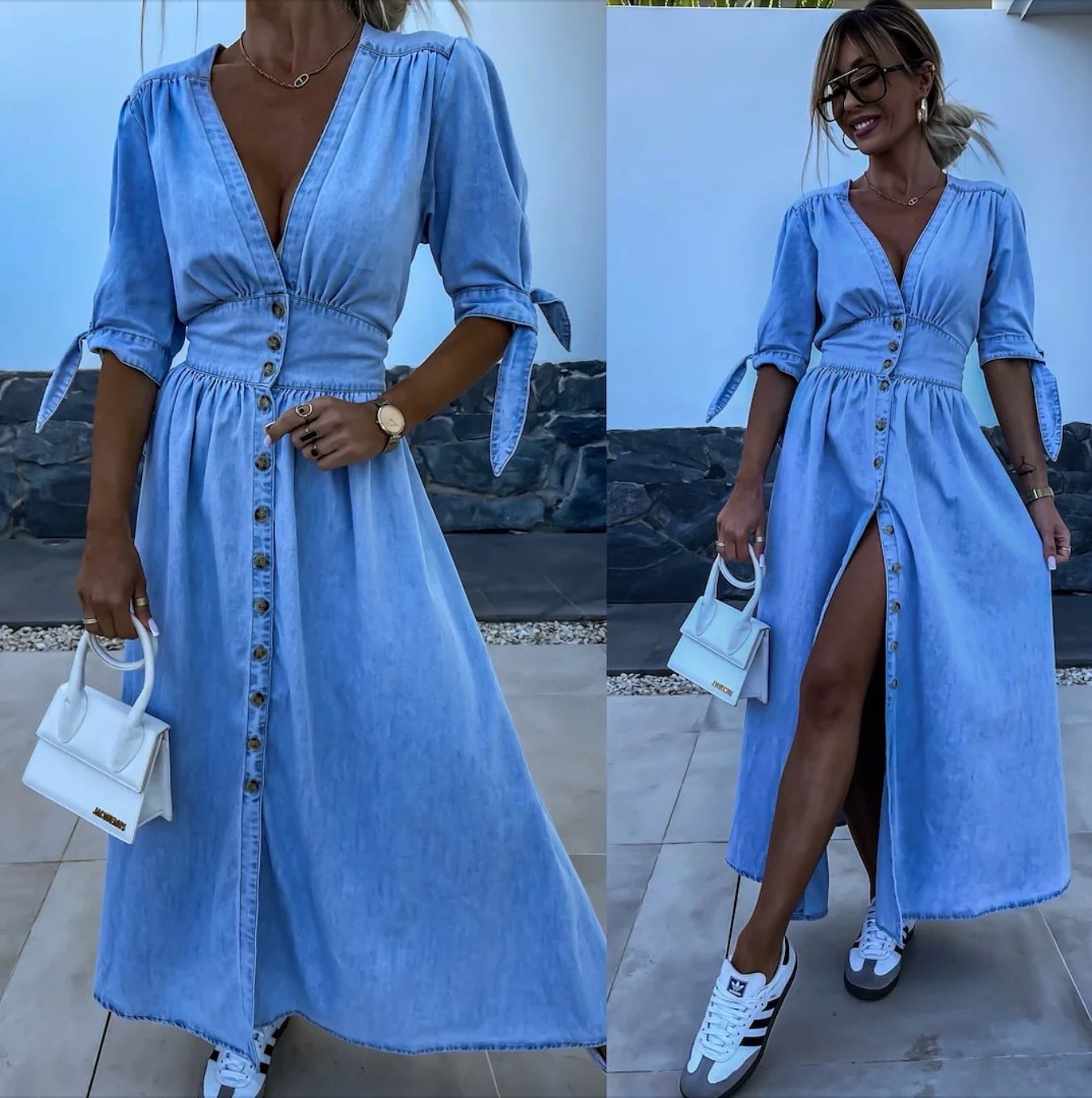 Elvora™ | Strålende Denim Kjole