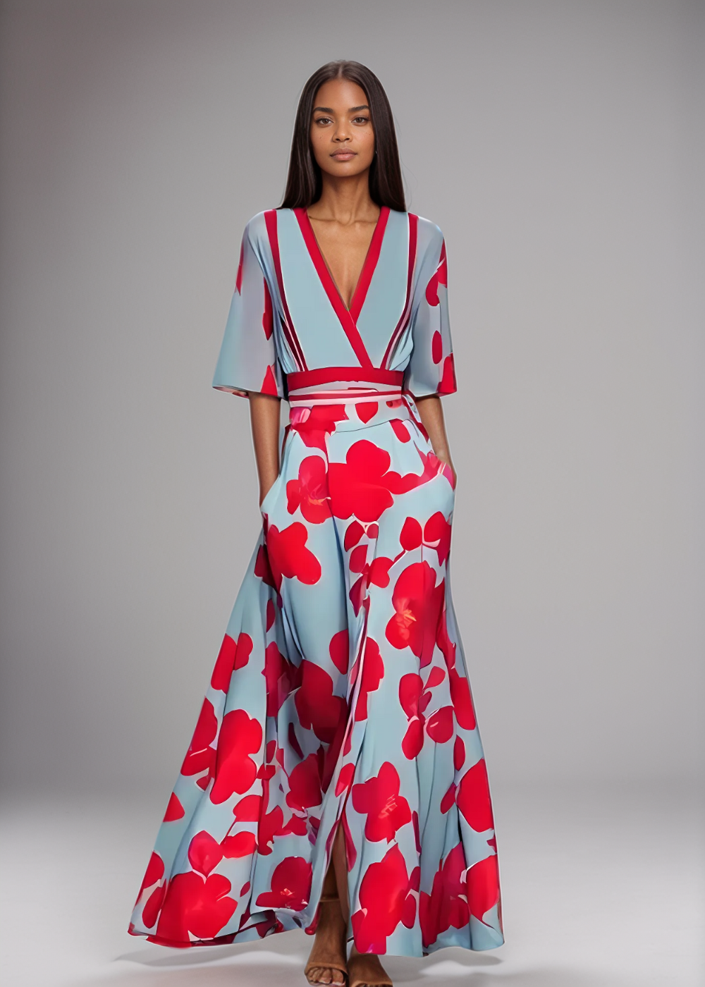 Elise™ | Floral Elegance Maxi-Kjole