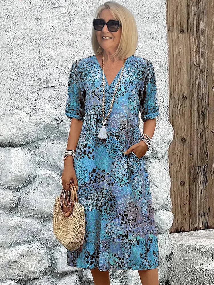 Fatima - Kjole med Blomsterdesign